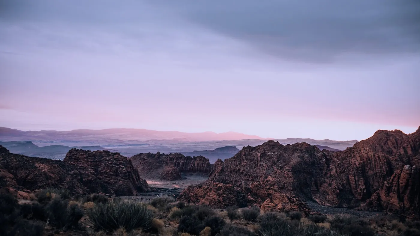 Snow Canyon State Park red rock at dusk, near Washington, Utah